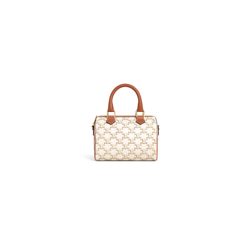 CELINE Small Boston IN Triomphe Canvas and calfskin